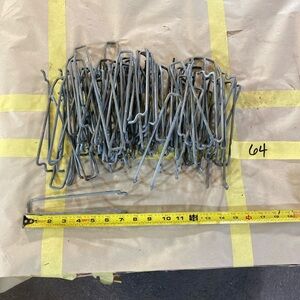 Galvanized Steel Pegboard Loop Hooks  Metal Wire Hooks for pegboard 64 count